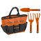 Black and Decker four piece Gardening Hand Toolset for kids – Garden tool bag that holds plastic hand tools